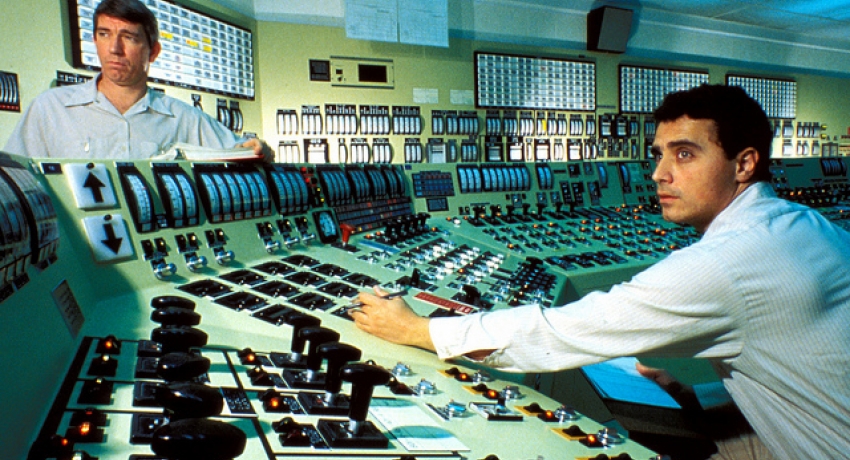 A control room.