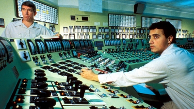 A control room.