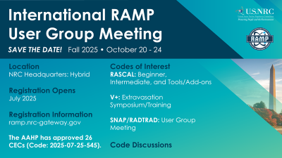 Save the date October 2025 RAMP User Group Meeting