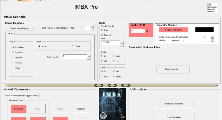 IMBA main screen and user interface