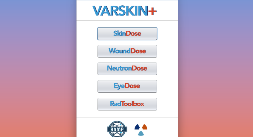 VARSKIN+ v1.0 user interface - options for different modules