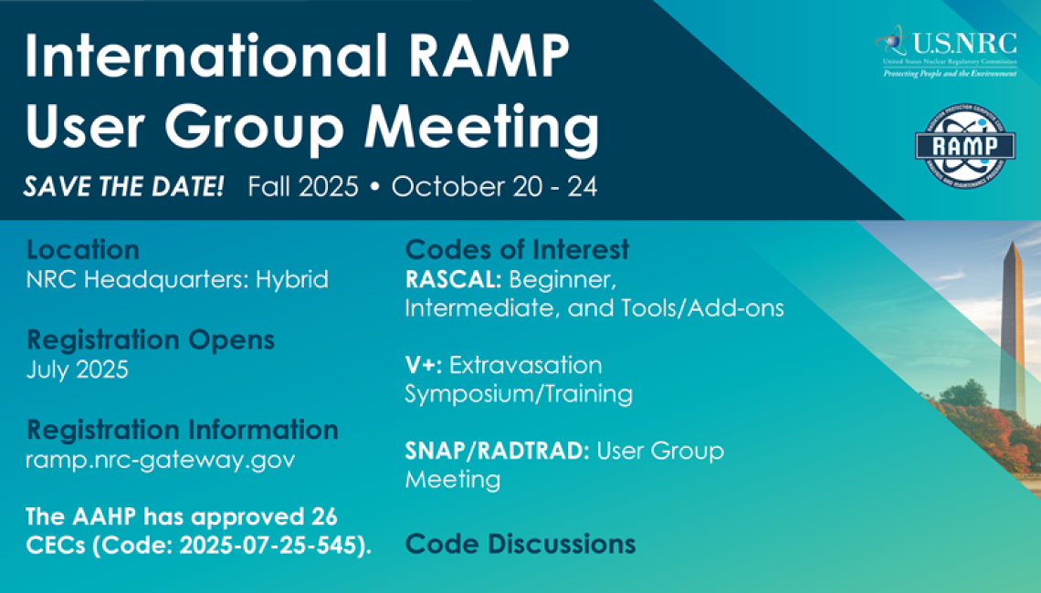 Save the date October 2025 RAMP User Group Meeting